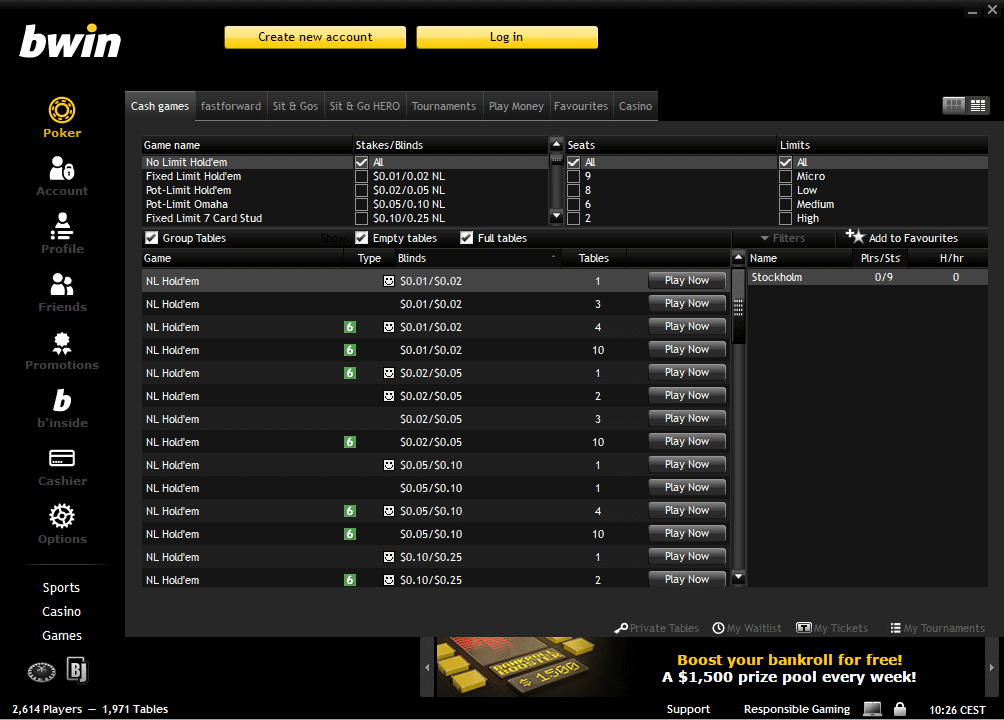 Bwin lobby