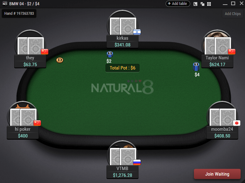 natural8 table