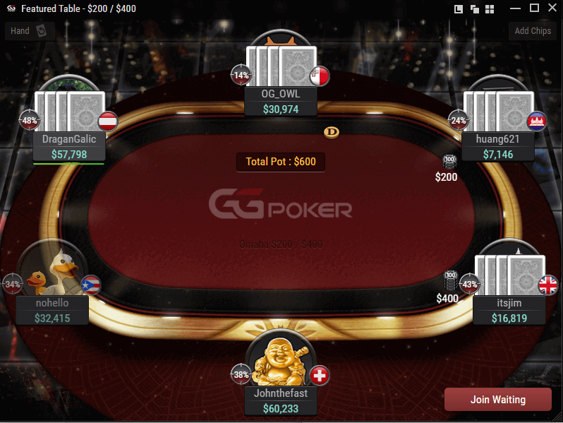 ggpoker poker table