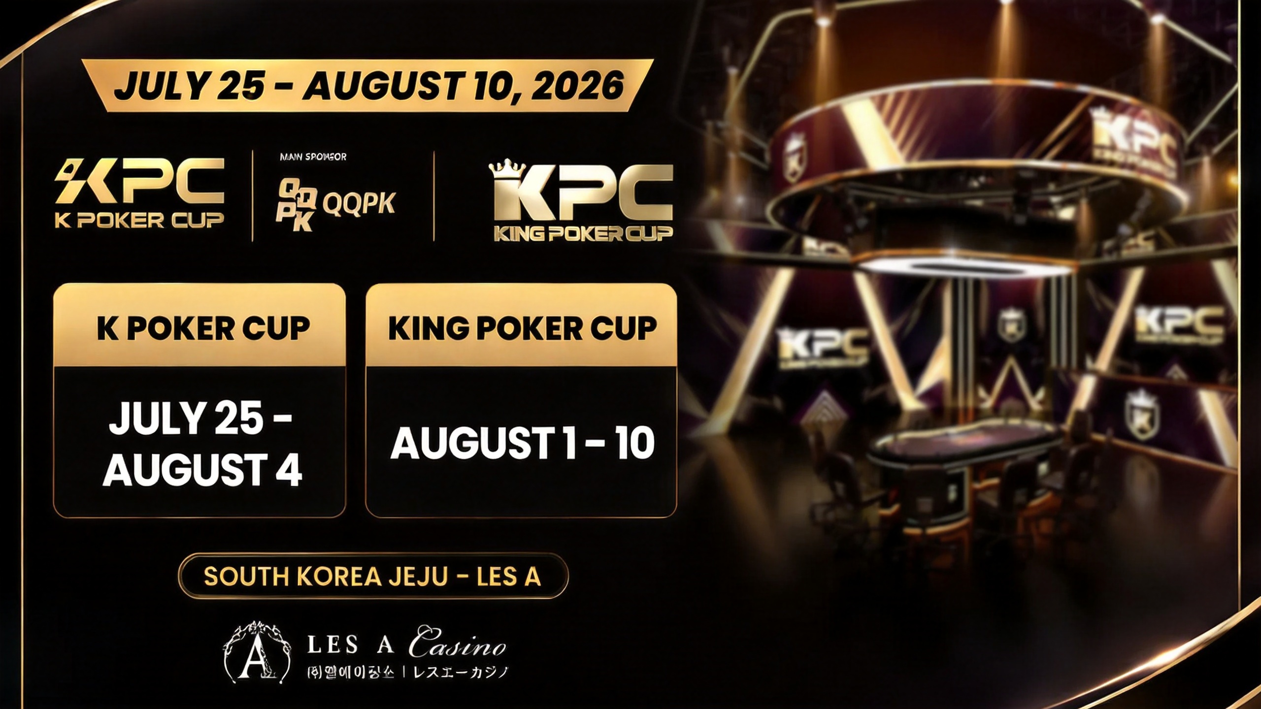 King Poker Cup Set to Kick Off in Jeju With ₩2 Billion Guarantee