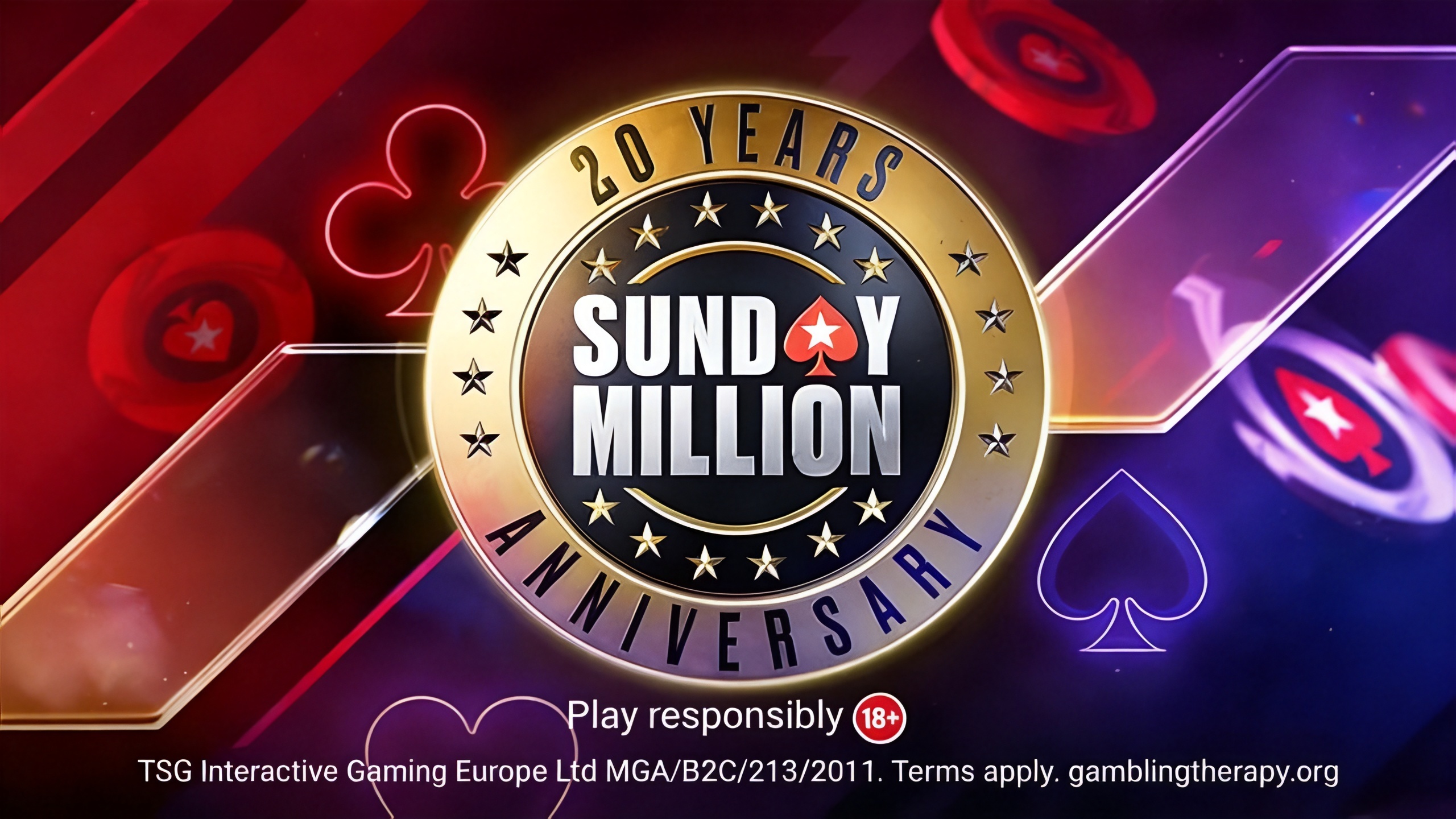 PokerStars Sunday Million 20th Anniversary Phase 1 Events Continue Through the Week