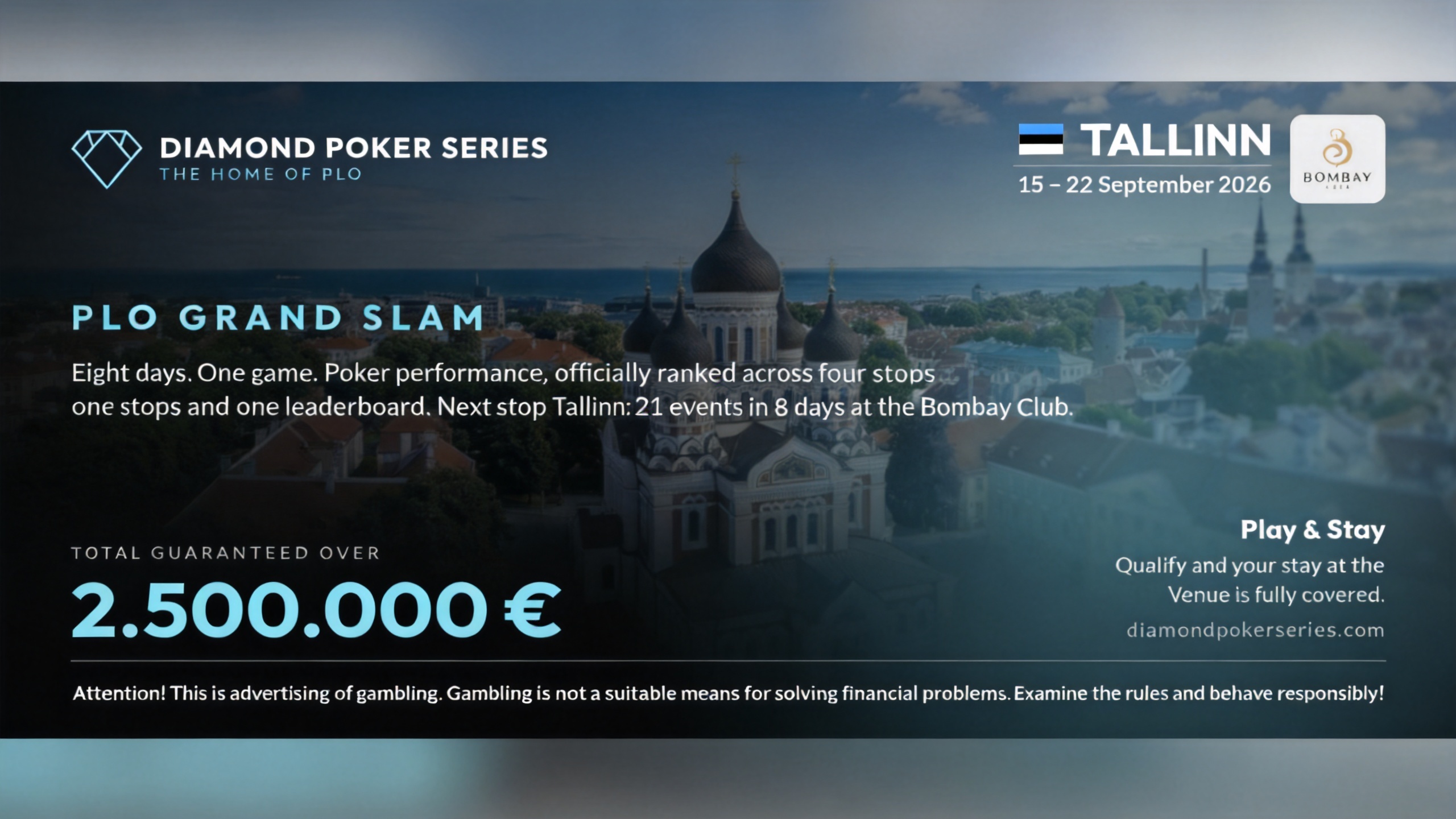 PLO Grand Slam Returns to Tallinn With Two €1M Guarantees