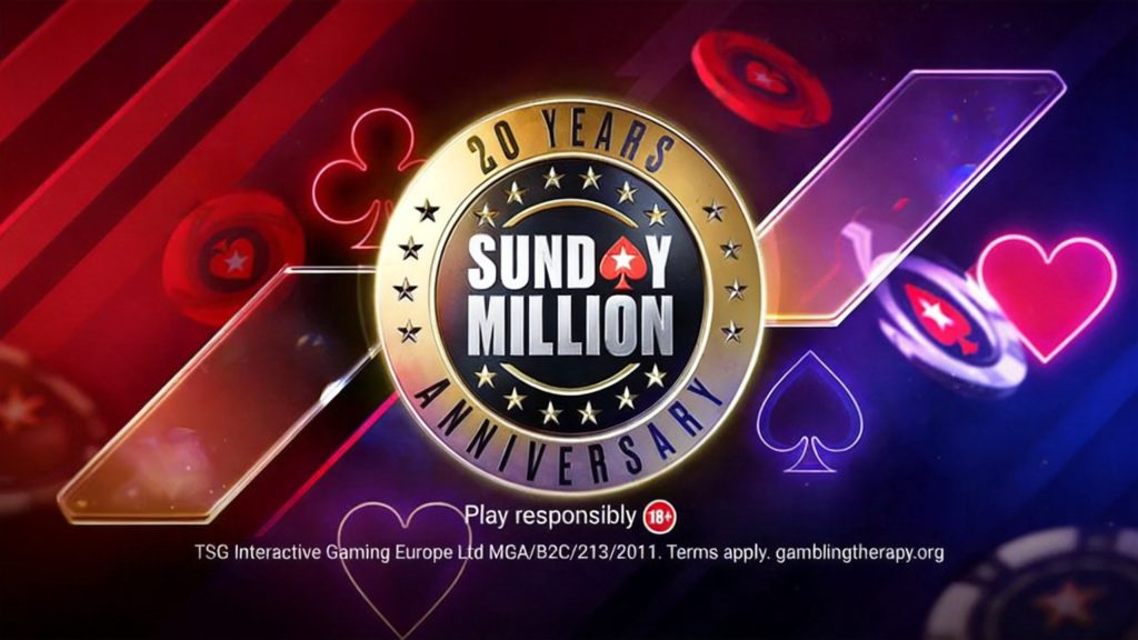 PokerStars Sunday Million 20th Anniversary Nears $5M Gtd Final Phase