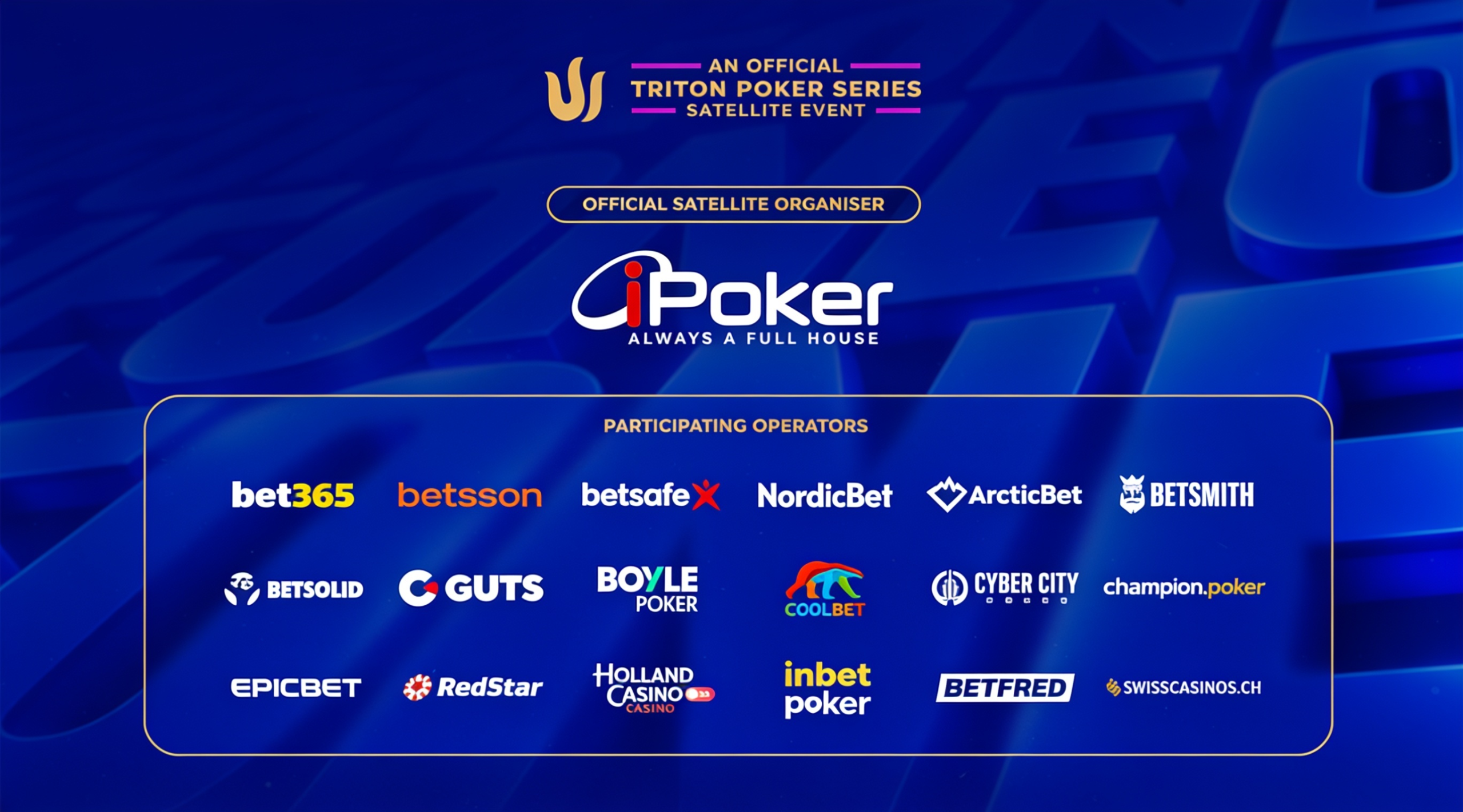 iPoker Named Official Satellite Partner for Triton Poker Series